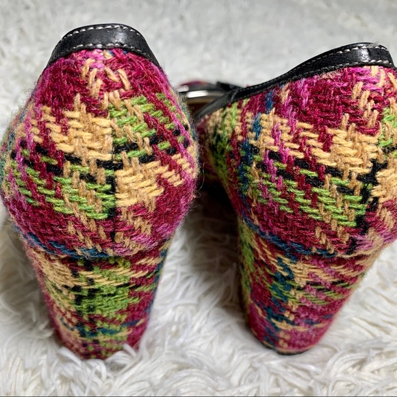 Vero Cuoio Designer Tweed Woven Colorful Heel 7.5 - Picture 7 of 11